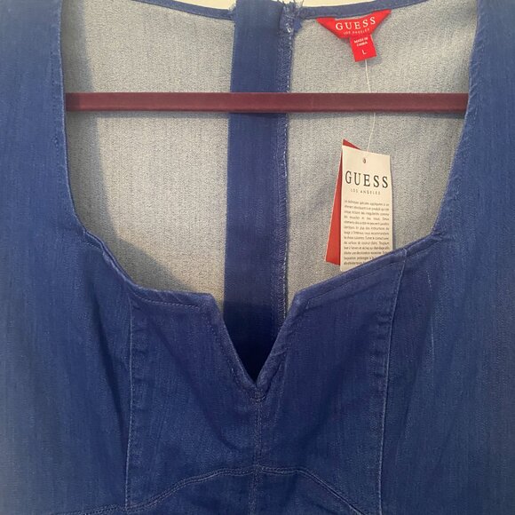 Juliana Denim Dress in Bright Blue - Picture 2 of 6